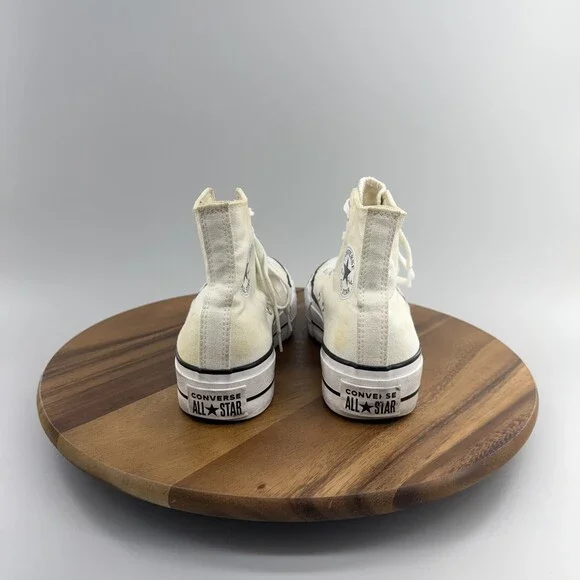 Converse Women's CTAS Lift Platform Hi Canvas Size 6 White 560846C - Picture 4 of 8